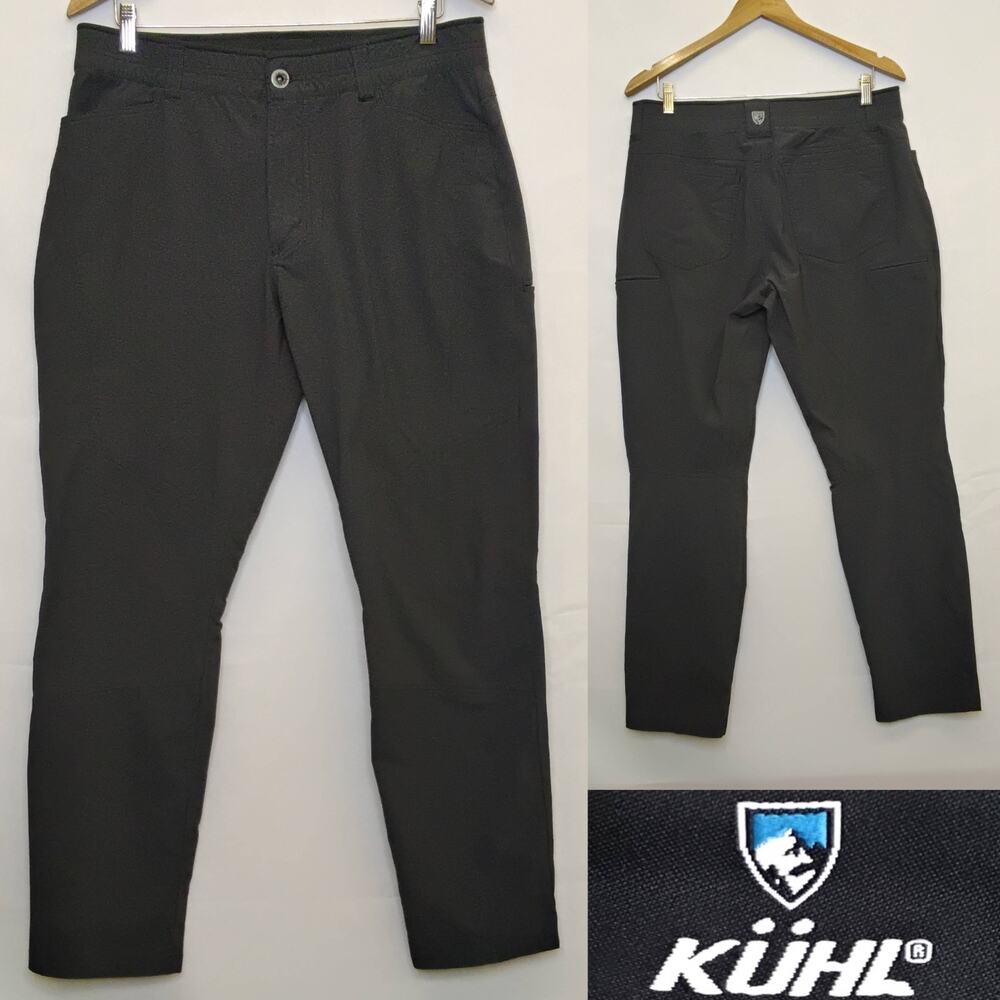 Kuhl Decetpr Pants Men's 36x32 Dark Gray With Elastic Waistband #J5489